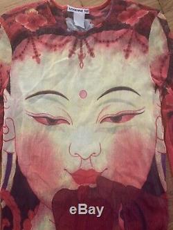 Vivienne Tam Collectible Long Sleeve Mesh Goddess Buddah Top Small
