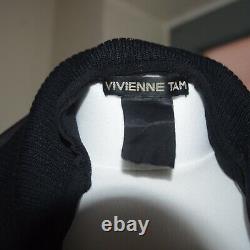 Vivienne Tam Vintage Mesh Black Button Up Top