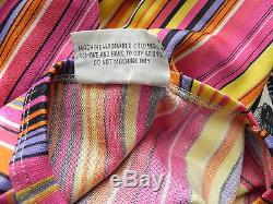 Vtg Nik Nik Top Long Sleeve Multi-Color Extra Rare Jersey Size S/M