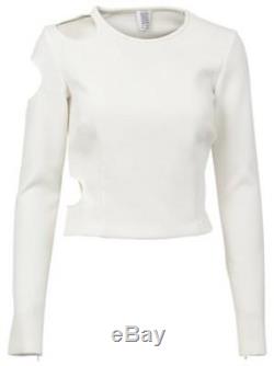 WOW! New Rosie Assoulin white cut out long sleeve top $ 1495 size 0