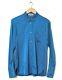 Women's Jil Sander Top Shirt Long Sleeve Silk Blue Size Eu 42 Us 10
