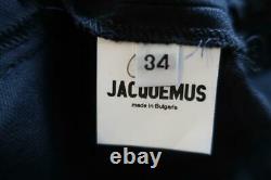 Womens Jacquemus Les Santons Provence Black Drawstring Zip Shirt Top 34 Us/xs