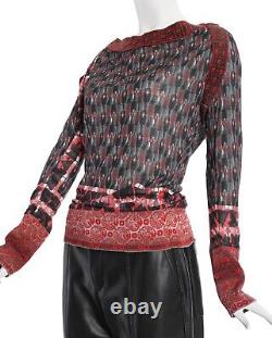 Womens Jean Paul Gaultier Maille Femme Vintage Long Sleeve Top Printed Size M