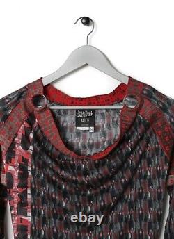 Womens Jean Paul Gaultier Maille Femme Vintage Long Sleeve Top Printed Size M