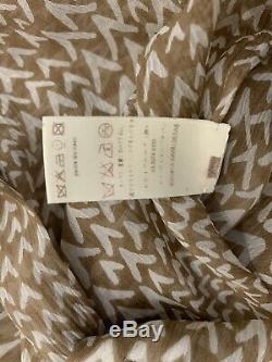 Womens Louis Vuitton Monogram Print Blouse Top Long Sleeve Shirt Size 40