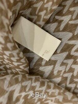 Womens Louis Vuitton Monogram Print Blouse Top Long Sleeve Shirt Size 40