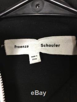 Womens Proenza Schouler Long Sleeve PSWL Zip Top Black Knit Jacket XS New 2819