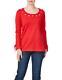 Womens Tops Winter Basic Red Long Sleeve Knit Clothes Rockmans