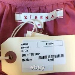 Xirena Top Juliette Rose Cotton Size Medium Long Sleeve Blouse NEW