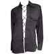 Ysl Vtg Tom Ford Black Cotton Lace Up Long Sleeve Pocket Shirt Blouse Top 36/2