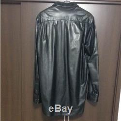 Yohji Yamamoto POUR HOMME Leather Men's Tops Long-Sleeved Shirt Size M