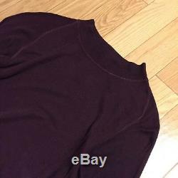 Yohji Yamamoto POUR HOMME Long-Sleeved T-Shirt Tee Bordeaux Men's Tops Size M