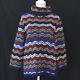 Yves Saint Laurent Border Long Sleeve Knit Tops Wool Multi-color #m Ak31914i