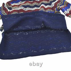 Yves Saint Laurent Border Long Sleeve Knit Tops Wool Multi-Color #M AK31914i