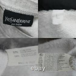 Yves Saint Laurent Long Sleeve Tops Trainer Gray Cotton Italy Authentic #AB497 I