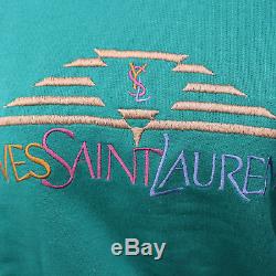 Yves Saint Laurent Long Sleeve Tops Trainer Green Acrylique Cotton Auth #R624 W