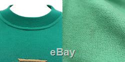 Yves Saint Laurent Long Sleeve Trainer Green Cotton Acrylic Italy Auth #AB469 I