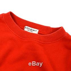 Yves Saint Laurent Round Neck Long Sleeve Tops Sweatshirt Red Italy AK38459c