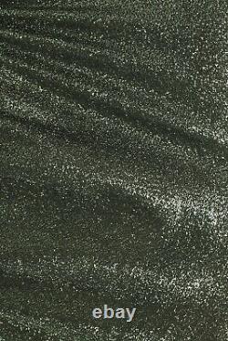 ZIMMERMANN Silver Metal Thread Lurex Glitter Silk Blouse Top AU 1/8-S Long Sleev