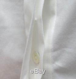 Zac Posen 10 White Shirt Top Puff Bell Long Sleeves Button Down Cotton 2006 Fall