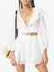 Zimmermann Bellitude Ruffled Cropped White Linen Blouse Shirt Top Size 0 Xs New