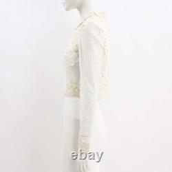 Zimmermann Embroidered Mesh Long Sleeve Top Size 0