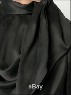 Zimmermann Scarf Bodice Top Blouse Black / Noir Silk Long Sleeved $700 RRP