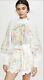Zimmermann Zinnia Shirred Top/blouse, Rami, White, Floral, Dolman Sleeve $800 Rp